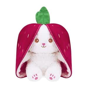 Buy Tinytotem Reversible Strawberry Rabbit Bunny Carrot Plush Toys with ...