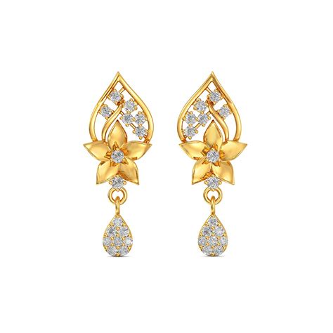 Buy Joyalukkas 22k (916) Yellow Gold Drop Earrings for Girls at Amazon.in