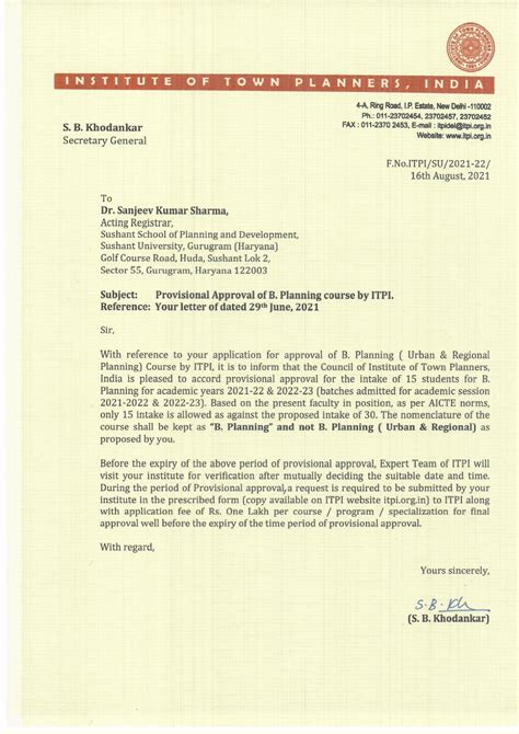 Approvals & Awards | Recognitions of Sushant University