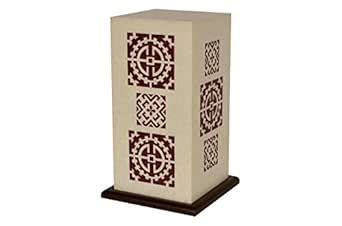 Buy Shady Ideas Graphix Table LED Table Lamp (Bulb Included) - Brown ...