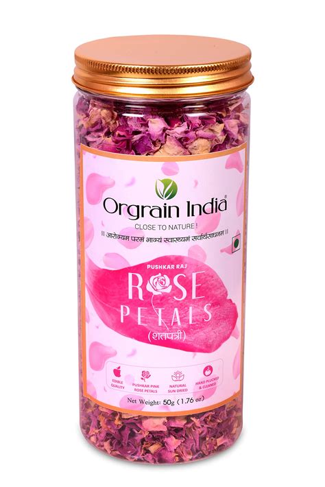 Buy Orgrain India Pushkar Raj Pink Rose Petals 50g | ally Grown Company ...