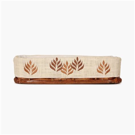 Buy Norma Leaves Rattan Wicker Basket from Home Centre at just INR 750.0