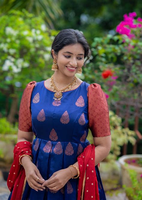 Royal Blue Soft Silk Dress – Vastrasuka