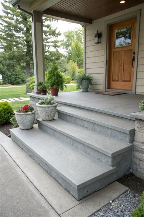 24+ Stylish Ideas for Concrete Front Porches