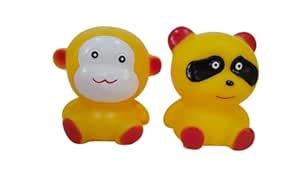 SNP Floloroscent Mix Color Vinyl Toys Monkey & Panda Set Squeezy(Chu ...