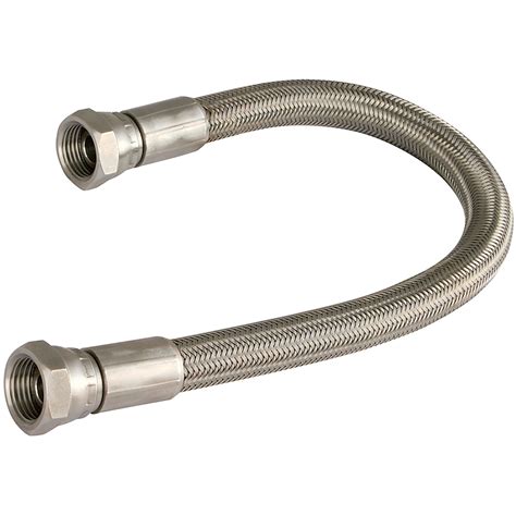 3/8" BSP Female x 1/2" ID Metallic Flexible Hose PTFE | Shepherd Hydraulics