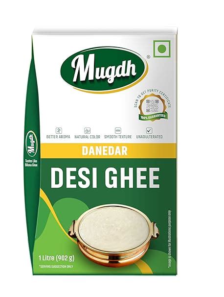 Mugdh 100% Pure Daanedaar Desi Ghee with Good Taste | Naturally ...