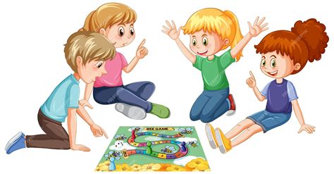 Kids Playing Games Clipart