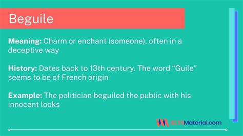 Word – Beguile | IELTSMaterial.com