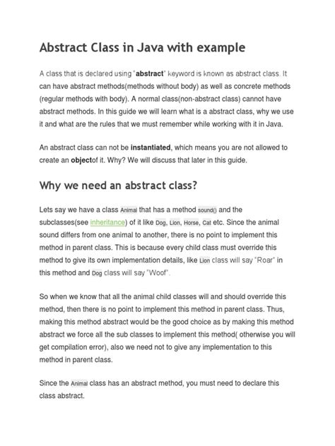 Abstract Classes and Methods in Java 的图像结果