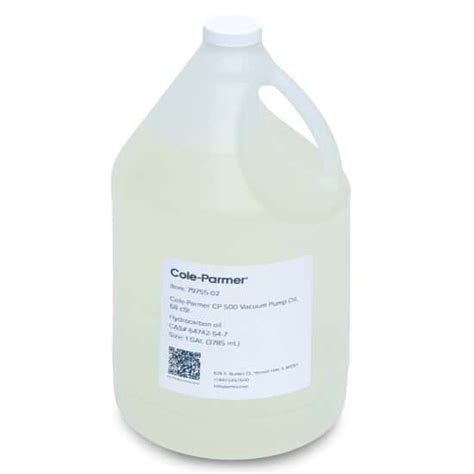 Cole-Parmer CP 500 Vacuum Pump Oil, 68 cSt, 1 gal from Cole-Parmer India