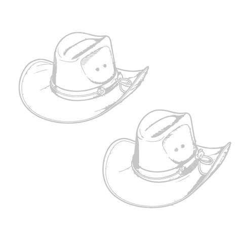 Hat Outline Cowboy Coloring Pages Hats Clipart Clip Sun Color Colouring ...