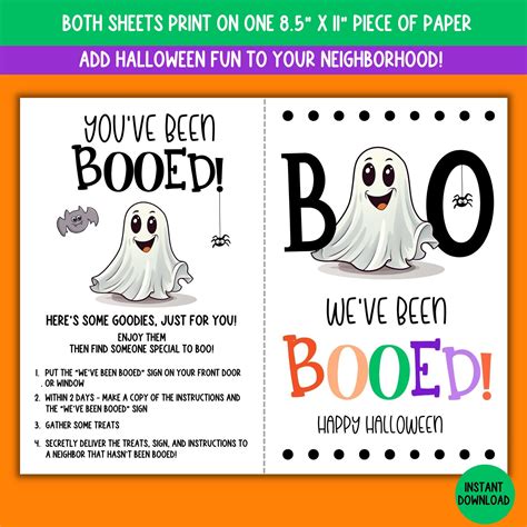 You've Been Booed Game, Printable Booed Game for Neighbors, Booed Sign ...