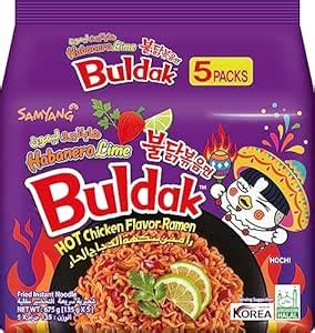 Sam Yang Buldak Habanero Lime Spicy Chicken Flavour Ramen 140gm*5PK ...