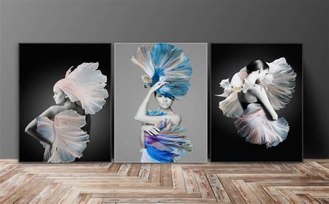 SAF paintings Dancing Lady Designer Multieffect UV Textured Panel ...