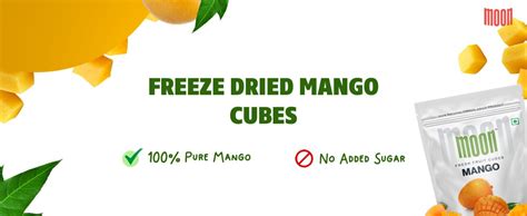 Moon Freeze Dried Mango Cubes | Dehydrated Fruit | Healthy Mango Snack ...