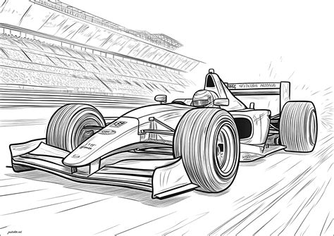 Superbe voiture de Formule - 1 - Coloriages de Formule 1 à imprimer