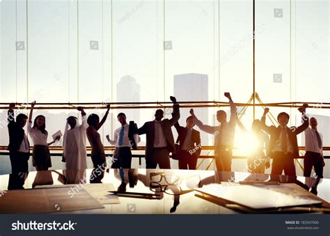 Multi Etnich Group of Business People Celebrating Together 的图像结果