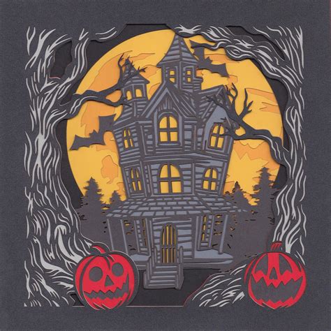 Haunted House 3D Layered Framed Picture – SRW Creates