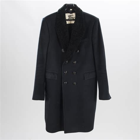 Mens Black Wool Overcoat
