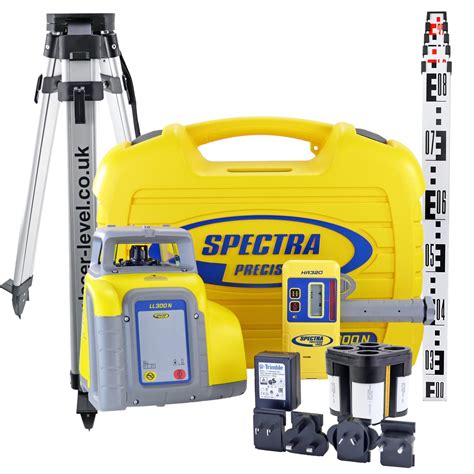Spectra Precision Ll300n Laser Level Kit Including Hr320 Detector 4 ...