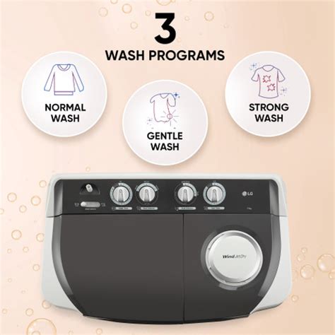 LG 7 kg 5 Star with Wind Jet Dry, Collar Scrubber and Rust Free Plastic ...