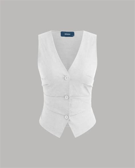 V-neck Vest & Wide Leg Trousers In White - Littlebox India