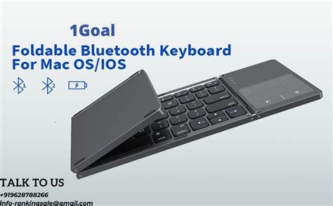 Amazon.in: Buy 1Goal Foldable Bluetooth Keyboard with Touchpad ...