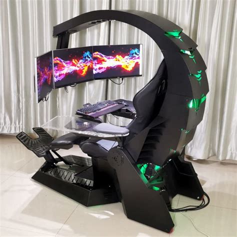 Video Gaming Chair Cockpit Super Deluxe Racing Gaming Chair Executive ...