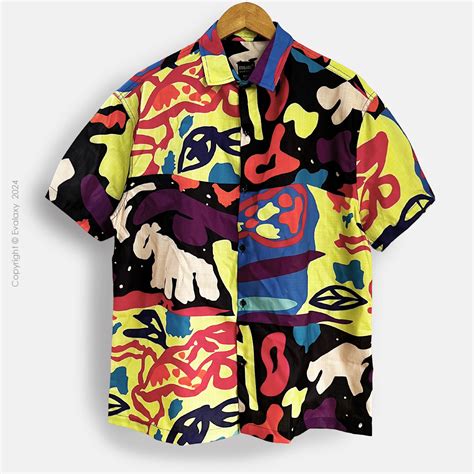 Abstract Oversized Half Sleeves Shirt - Effortless Style and Comfort ...