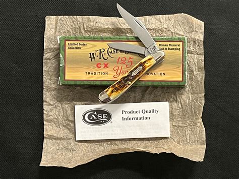 CASE XX USA 6220 SS Roman Numeral Series Jigged Antique Bone Peanut Pocket Kni -- Antique Price ...