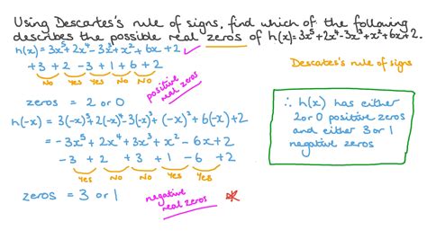Descartes Rule of Signs | - Worksheets Library