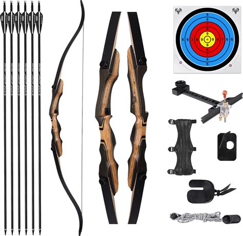 Archery Takedown Recurve Bow 62 inch for Adults,Beginner,Teenagers and ...