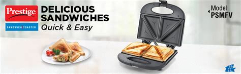 Buy Prestige Sandwich Maker with Sandwich plates - PSMFV, Black, Small ...