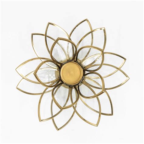 Buy T-Light Holder | Lotus Stainless Steel T-Light Stand (Gold Finish ...