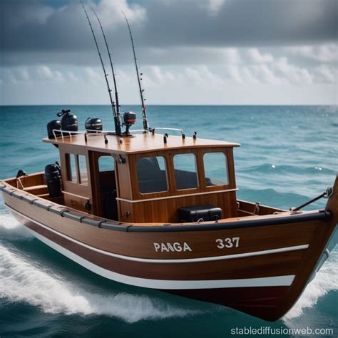 32-Feet Panga Fishing Boat Design with Scuba Tanks & Dive Ladder ...