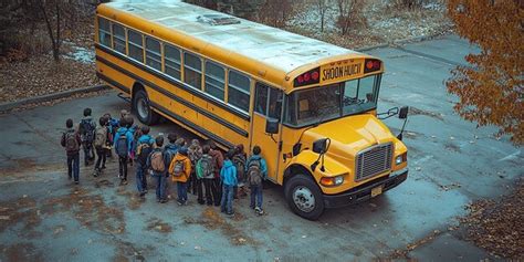 Portrait of a school bus with the word smoking on the side | Premium AI ...