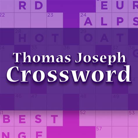 Thomas Joseph Crossword - Free Online Game | Reader's Digest Canada