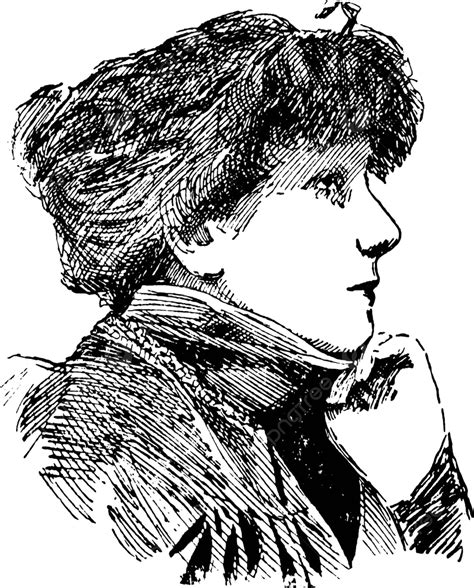 Sarah Bernhardtvintage Illustration Actress Famous Art Vector, Actress, Famous, Art PNG and ...