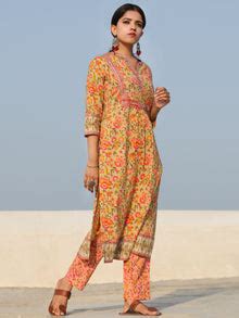 Rozana Nazmil - Set of Kurta Pants & Dupatta - KS141A2488D – InduBindu