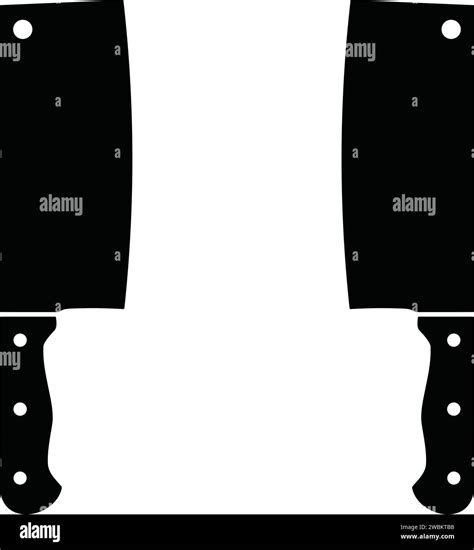 kitchen knife silhouette. Meat cutting knives. Vector illustration ...