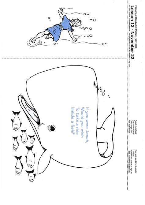 Free Printable Jonah And The Whale Craft Template