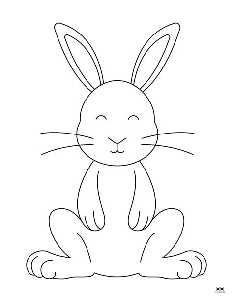 Easter Bunny Templates & Outlines - 53 FREE Pages | Printabulls