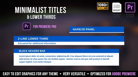 Top 16+ Premiere Pro Lower Thirds Mogrt