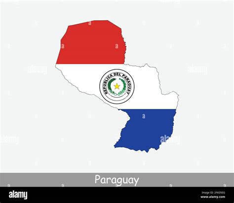 Paraguay Flag Map. Map of the Republic of Paraguay with the Paraguayan ...