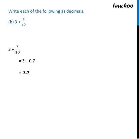 Worksheet on converting Fractions to Decimals [with Solutions]