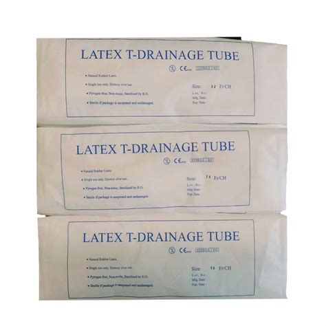 Medical Disposable Latex Silicone T Shape Urinary Biliary Drainage Tube - drainage tubes and ...
