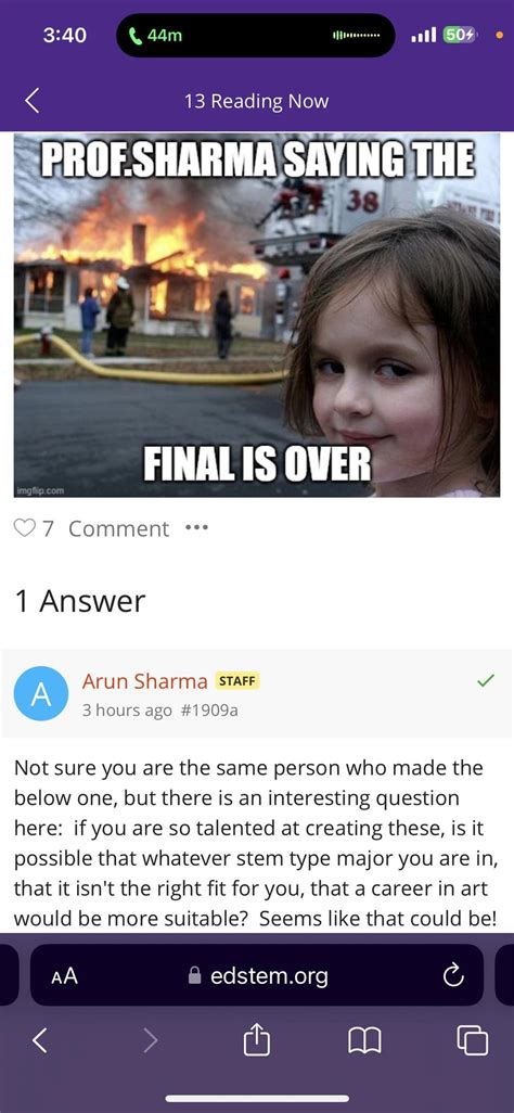 Math 54 professor response to someone making memes : r/berkeley