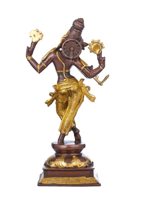 Handmade Brown Gold Brass Statue Depicting Lord Krishna's Cosmic Form ...