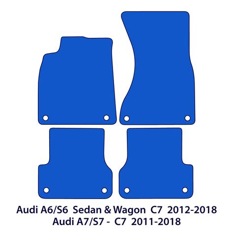 Audi A6/S6 & A7/S7 (C7) Floor Mats- Black - MATWISE OEM Quality Velour ...